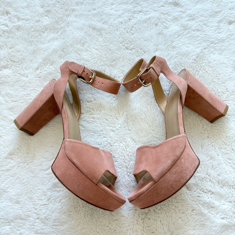 Stuart Weitzman suede high heels women sandals size 8 US Retail 395$